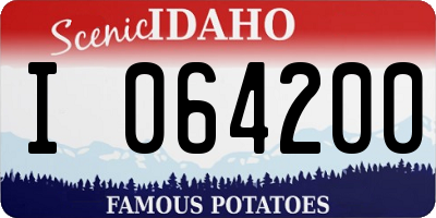 ID license plate I064200