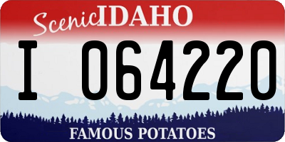 ID license plate I064220