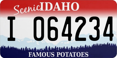 ID license plate I064234