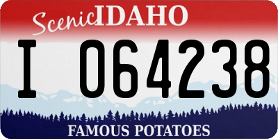 ID license plate I064238