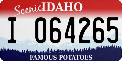 ID license plate I064265
