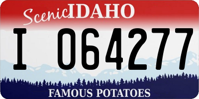 ID license plate I064277