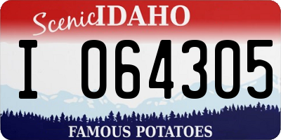 ID license plate I064305