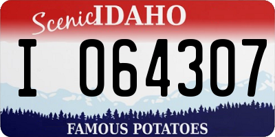 ID license plate I064307
