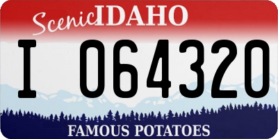 ID license plate I064320