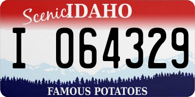 ID license plate I064329
