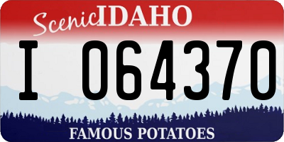 ID license plate I064370
