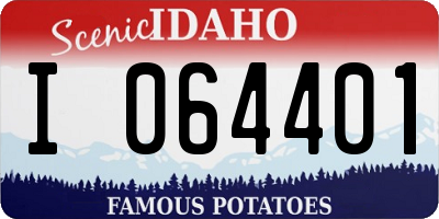 ID license plate I064401