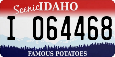 ID license plate I064468