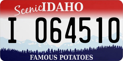 ID license plate I064510