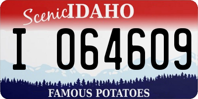 ID license plate I064609