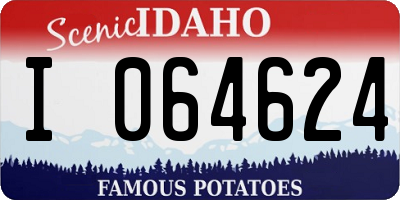 ID license plate I064624