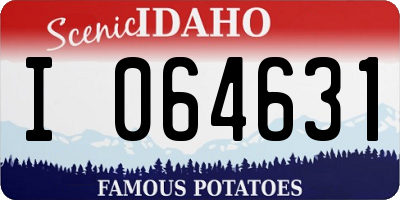 ID license plate I064631