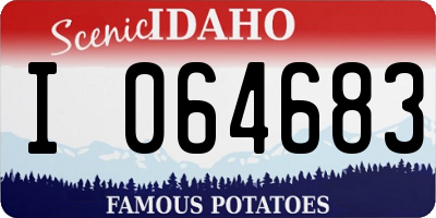 ID license plate I064683