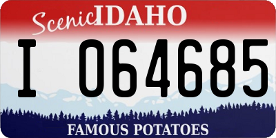 ID license plate I064685