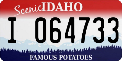 ID license plate I064733