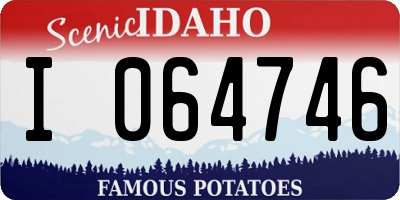 ID license plate I064746