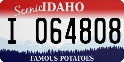 ID license plate I064808