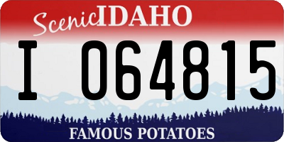 ID license plate I064815