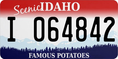 ID license plate I064842