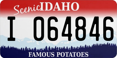 ID license plate I064846