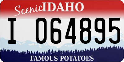 ID license plate I064895