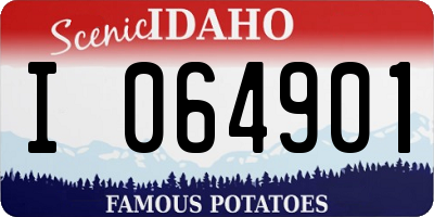 ID license plate I064901