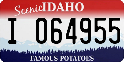 ID license plate I064955