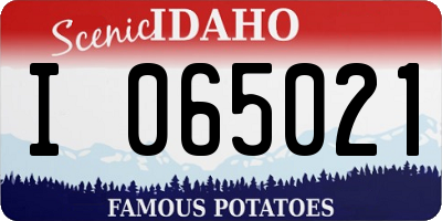 ID license plate I065021