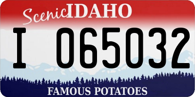 ID license plate I065032