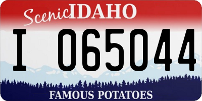 ID license plate I065044