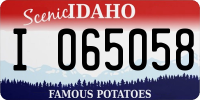 ID license plate I065058