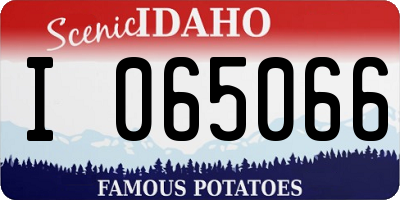 ID license plate I065066