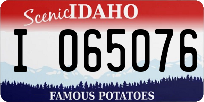ID license plate I065076