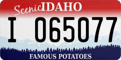 ID license plate I065077