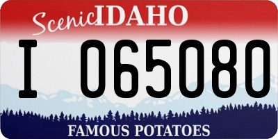 ID license plate I065080
