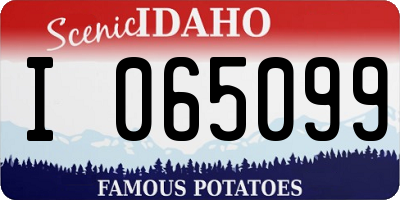 ID license plate I065099