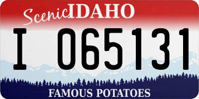 ID license plate I065131