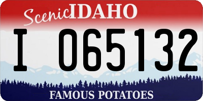 ID license plate I065132