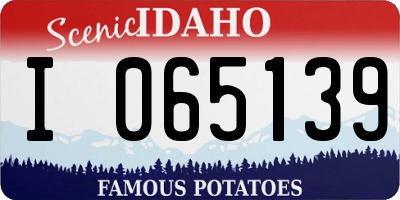 ID license plate I065139