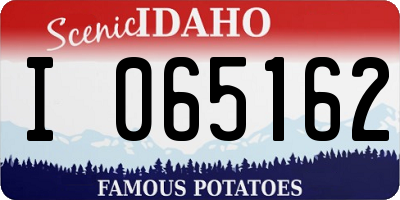 ID license plate I065162