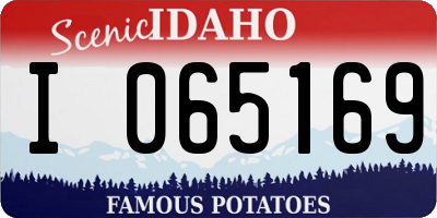 ID license plate I065169