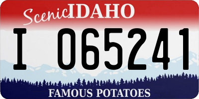 ID license plate I065241
