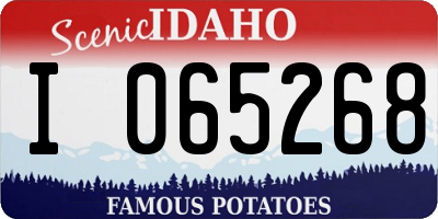 ID license plate I065268