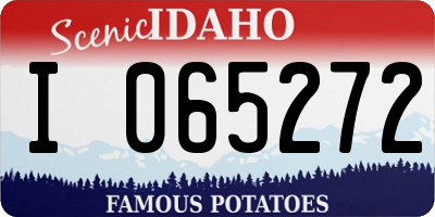 ID license plate I065272