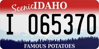 ID license plate I065370