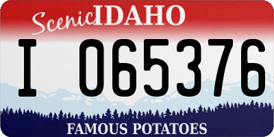 ID license plate I065376