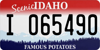ID license plate I065490
