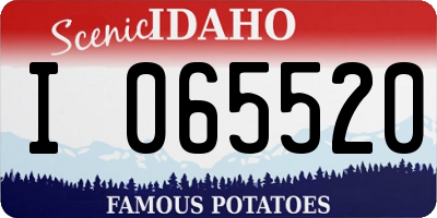 ID license plate I065520