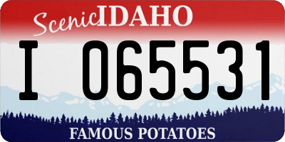 ID license plate I065531